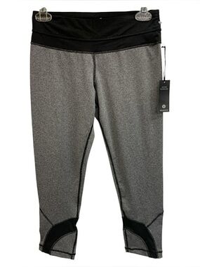 Velocity NWT Gray and Black Capri Leggings Size XS